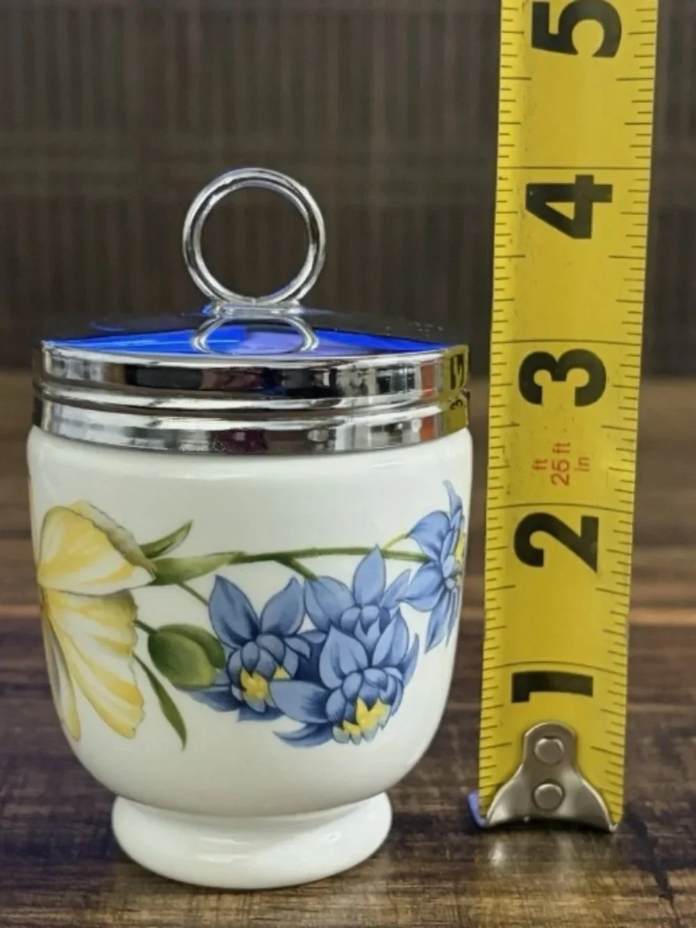 Royal Worcester Egg Coddler Pershore Standard Size England Porcelain w/ Lid
